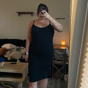 Wild Fable Black bodycon dress to knee